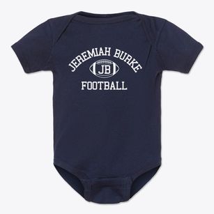 Jeremiah Burke High School Classic Football Baby Onesie