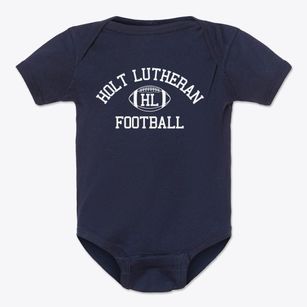 Holt Lutheran Schools Classic Football Baby Onesie