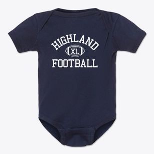Highland Catholic School Classic Football Baby Onesie