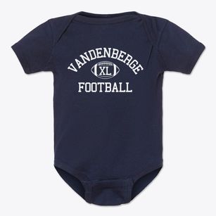 Vandenberge Junior High School Classic Football Baby Onesie