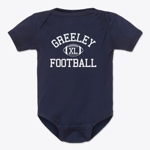 Greeley Public School Classic Football Baby Onesie