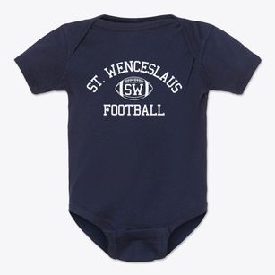 Saint Wenceslaus School Classic Football Baby Onesie