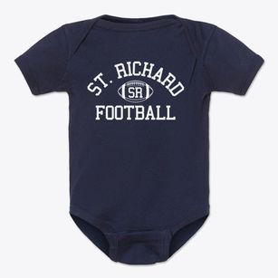 Saint Richard School Classic Football Baby Onesie
