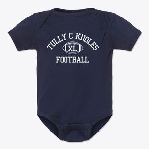 Tully C Knoles School Classic Football Baby Onesie