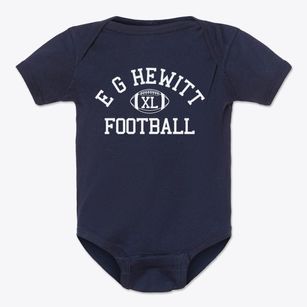 E G Hewitt Intermediate School Classic Football Baby Onesie