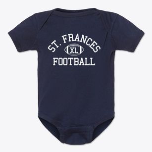 Saint Frances Cabrini School Classic Football Baby Onesie