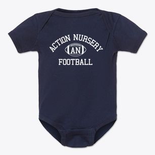 Action Nursery Classic Football Baby Onesie