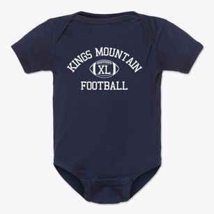 Kings Mountain Intermeidiate Classic Football Baby Onesie
