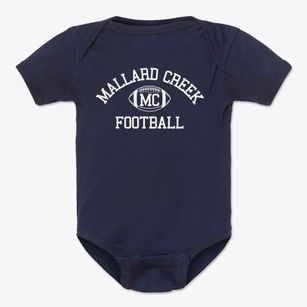 Mallard Creek High School Classic Football Baby Onesie