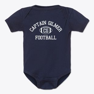 Captain Gilmer School Classic Football Baby Onesie
