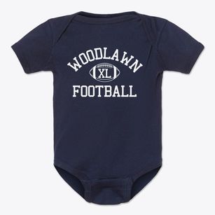 Woodlawn School Classic Football Baby Onesie