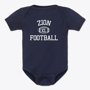 Zion Christian Academy Classic Football Baby Onesie