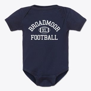 Broadmoor School Classic Football Baby Onesie