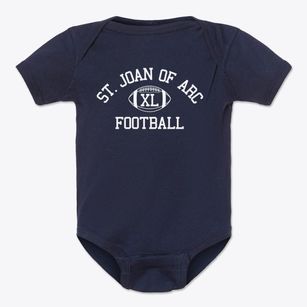St. Joan Of Arc Classic Football Baby Onesie