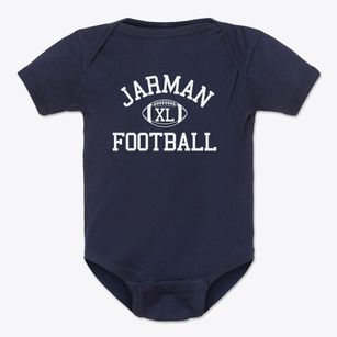 Jarman Junior High School Classic Football Baby Onesie