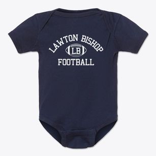 Lawton Bishop School Classic Football Baby Onesie