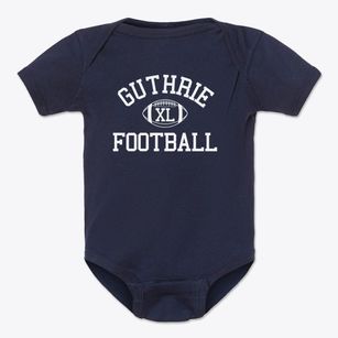Guthrie Junior High School Classic Football Baby Onesie