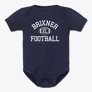 Brixner Junior High School Classic Football Baby Onesie