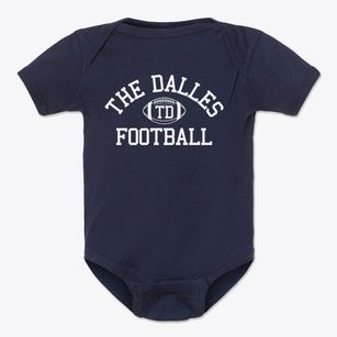 The Dalles Adventist School Classic Football Baby Onesie