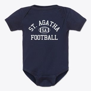 Saint Agatha School Classic Football Baby Onesie