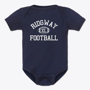 Ridgway High School Classic Football Baby Onesie
