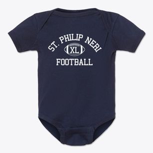 Saint Philip Neri School Classic Football Baby Onesie
