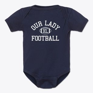 Our Lady Of Mount Carmel School Classic Football Baby Onesie
