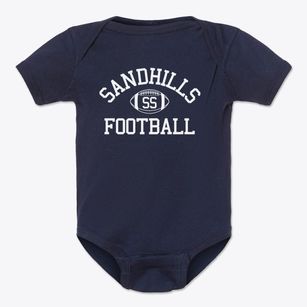 Sandhills School Classic Football Baby Onesie