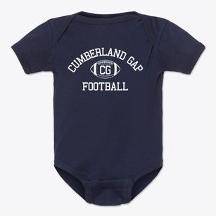 Cumberland Gap High School Classic Football Baby Onesie