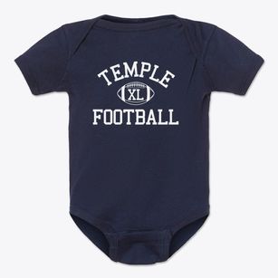 Temple Christian School Classic Football Baby Onesie