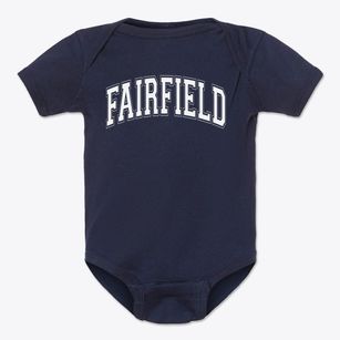 Fairfield Center Elementary School Varsity Arch Baby Onesie