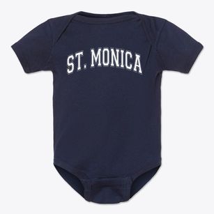 Saint Monica School Varsity Arch Baby Onesie
