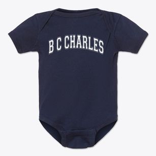 B C Charles Elementary School Varsity Arch Baby Onesie