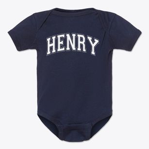 Henry Elementary School Varsity Arch Baby Onesie