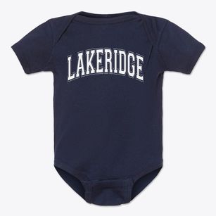 Lakeridge Elementary School Varsity Arch Baby Onesie