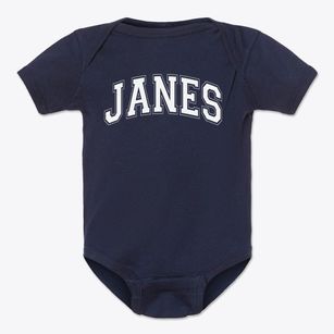 Janes Elementary School Varsity Arch Baby Onesie