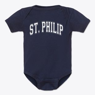 Saint Philip School Varsity Arch Baby Onesie