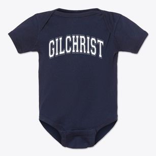Gilchrist Elementary School Varsity Arch Baby Onesie