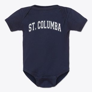 St Columba Parish Varsity Arch Baby Onesie
