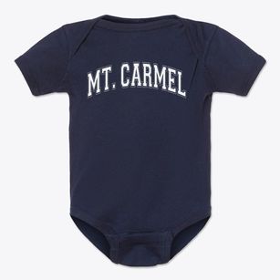 Mt. Carmel High School Varsity Arch Baby Onesie
