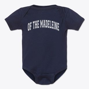 Of The Madeleine Varsity Arch Baby Onesie