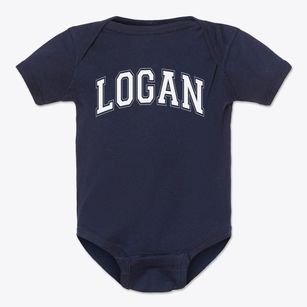 Logan School Varsity Arch Baby Onesie