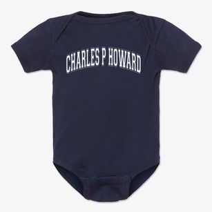 Charles P Howard Elementary School Varsity Arch Baby Onesie