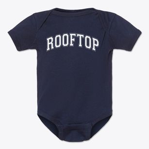 Rooftop Elementary School Varsity Arch Baby Onesie