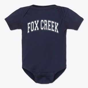 Fox Creek Elementary School Varsity Arch Baby Onesie