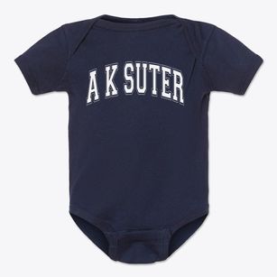 A K Suter Elementary School Varsity Arch Baby Onesie