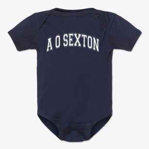 A O Sexton Elementary School Varsity Arch Baby Onesie