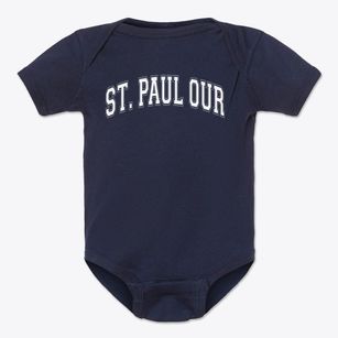 Saint Paul Our Lady Of Vilna School Varsity Arch Baby Onesie