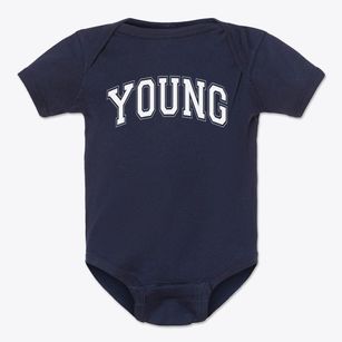 Young Public School Varsity Arch Baby Onesie