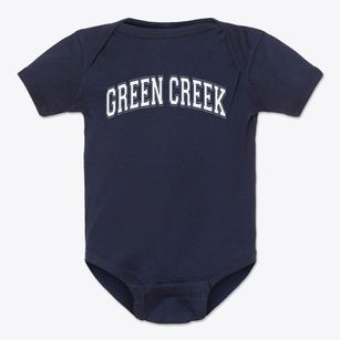Green Creek Elementary School Varsity Arch Baby Onesie